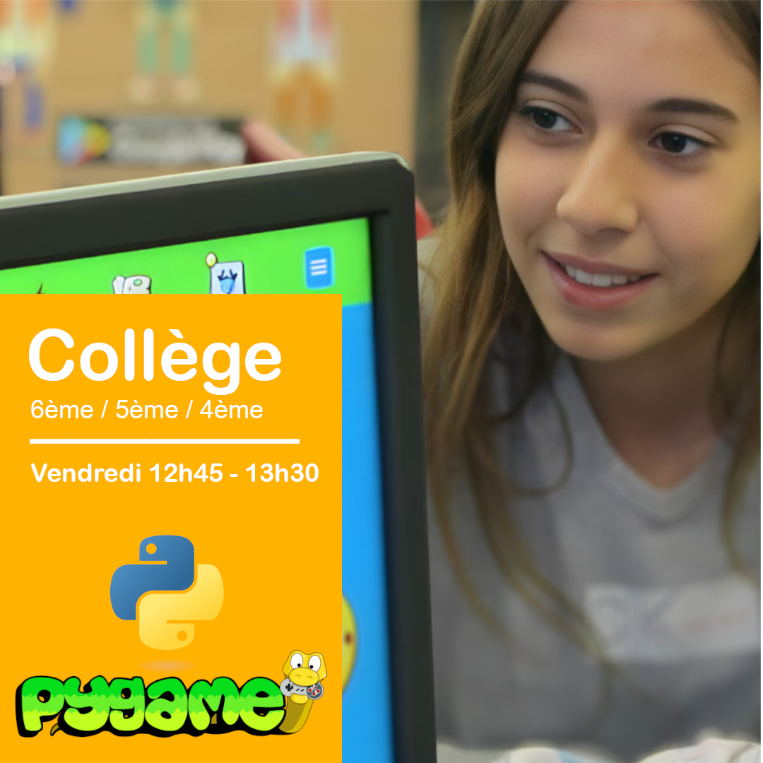 Ateliers jeux vidéo Python - collège Francs Bourgeois La Salle